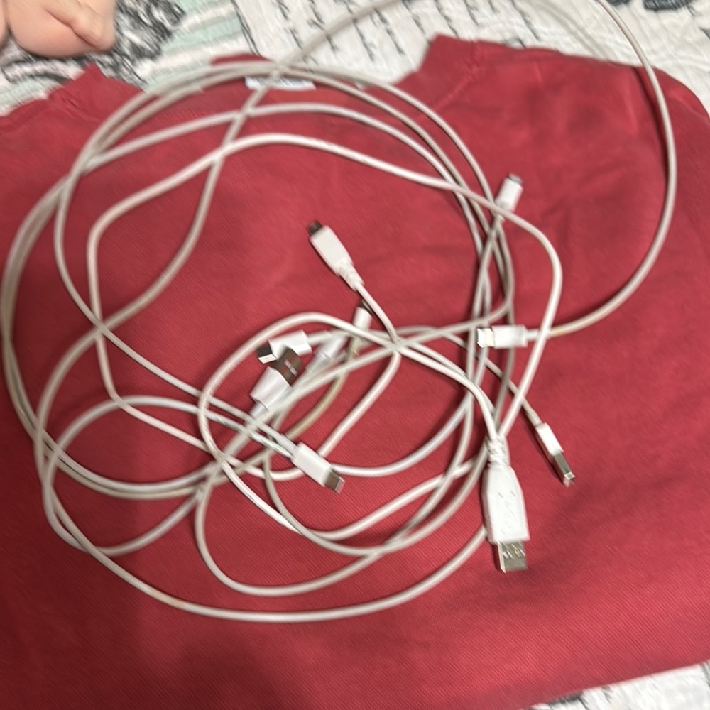 Universal White lightning USB Charging Cable Set (5)